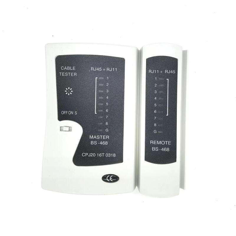 Network cable tester, network tester, engineering rj45 network port battery on-off intelligent check, basic black and white line tester + 9V battery