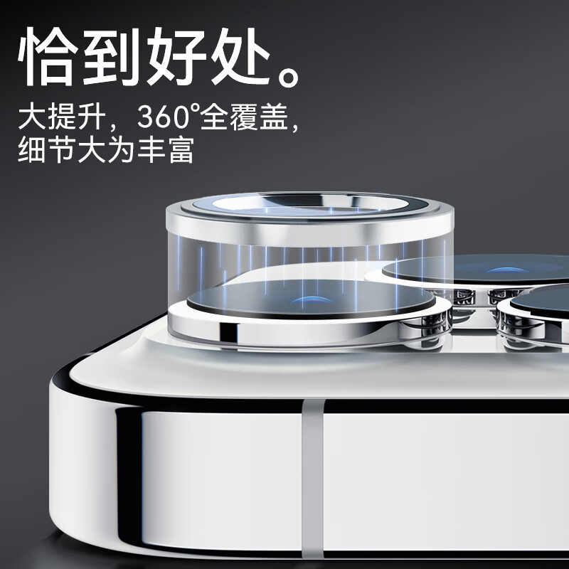 Mr. Blue Orangutan suitable for Apple 14pro lens film iphone14promax rear lens HD tempered film protection and anti-scratch black three-piece pack