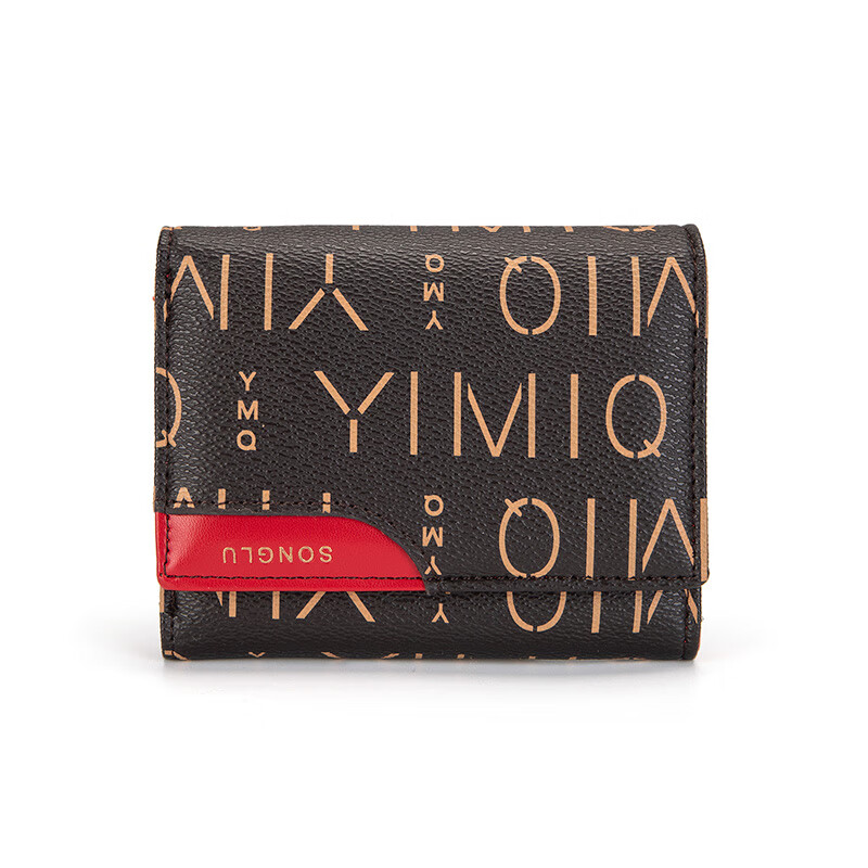 Kuqi Kangaroo Wallet Women's Summer Short Card Holder Women's Exquisite 2025 Chinese Valentine's Day Three Folding Niche Design Small Coin Purse Red