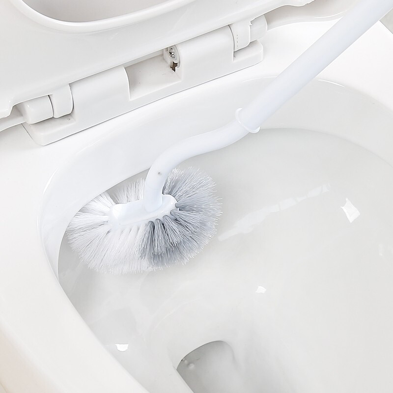 Noqishang Japanese toilet brush bathroom long handle to remove dead corners cleaning brush toilet brush household toilet brush one toilet brush (including hook)