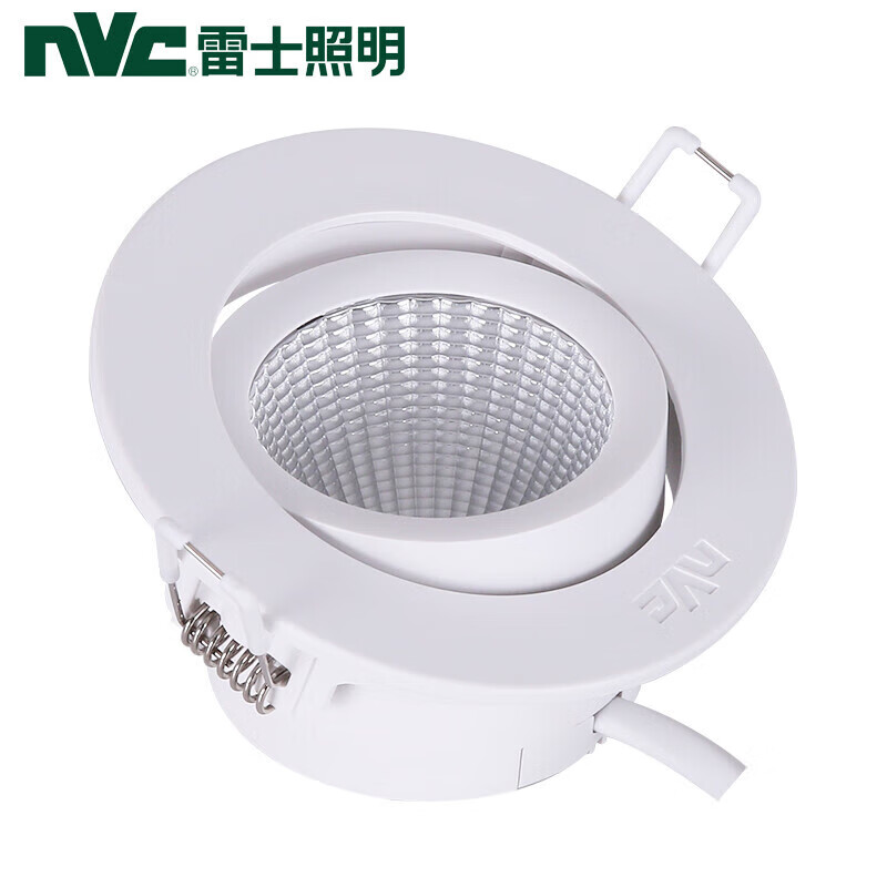 NVC Lighting (NVC) LED anti-glare COB spotlight embedded hill ceiling downlight without main light 5W warm yellow light opening 75mm