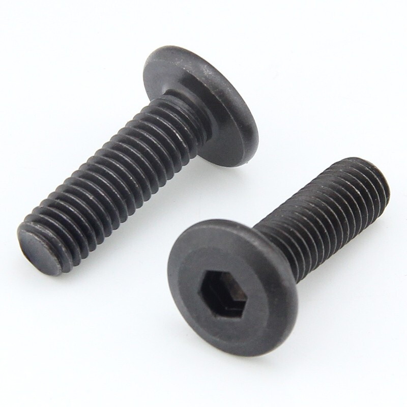 Haodong black furniture oblique large flat head hexagonal screws children's bed flat round head flat head edge bolts M3M4M5M6M8 8*20 10 pieces