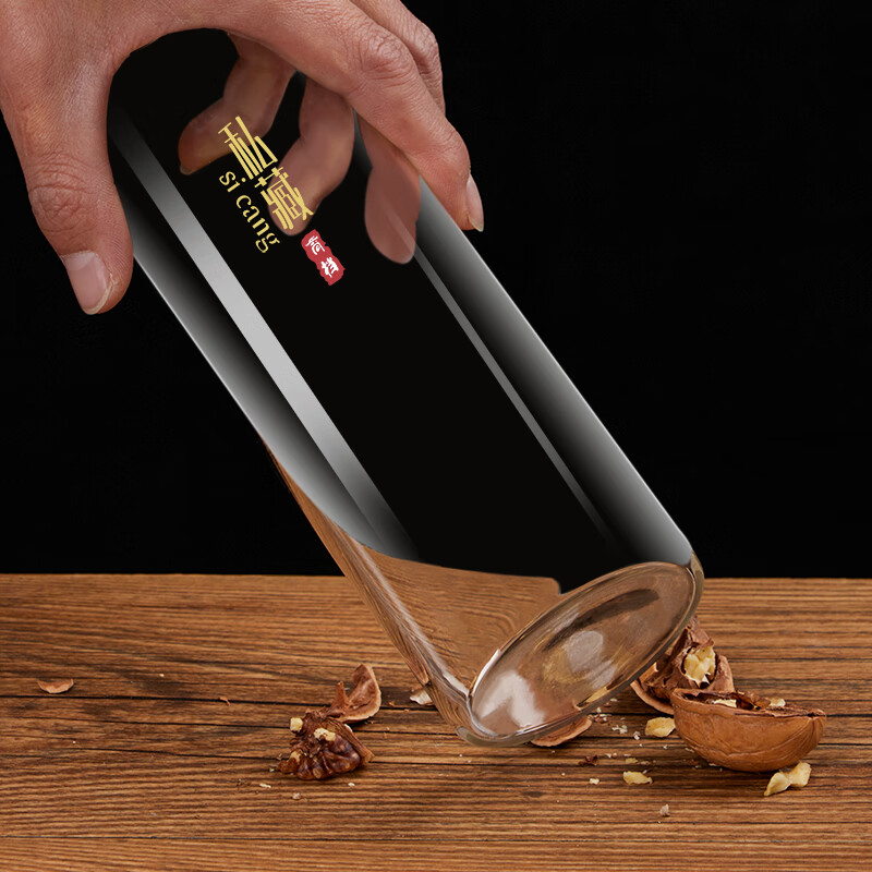 Baijie wine bottle bubble wine glass bottle sealed food grade special high-end liquor bottle wine jar flask wine bubble container empty bottle private collection of two high-quality high borosilicate 500ml