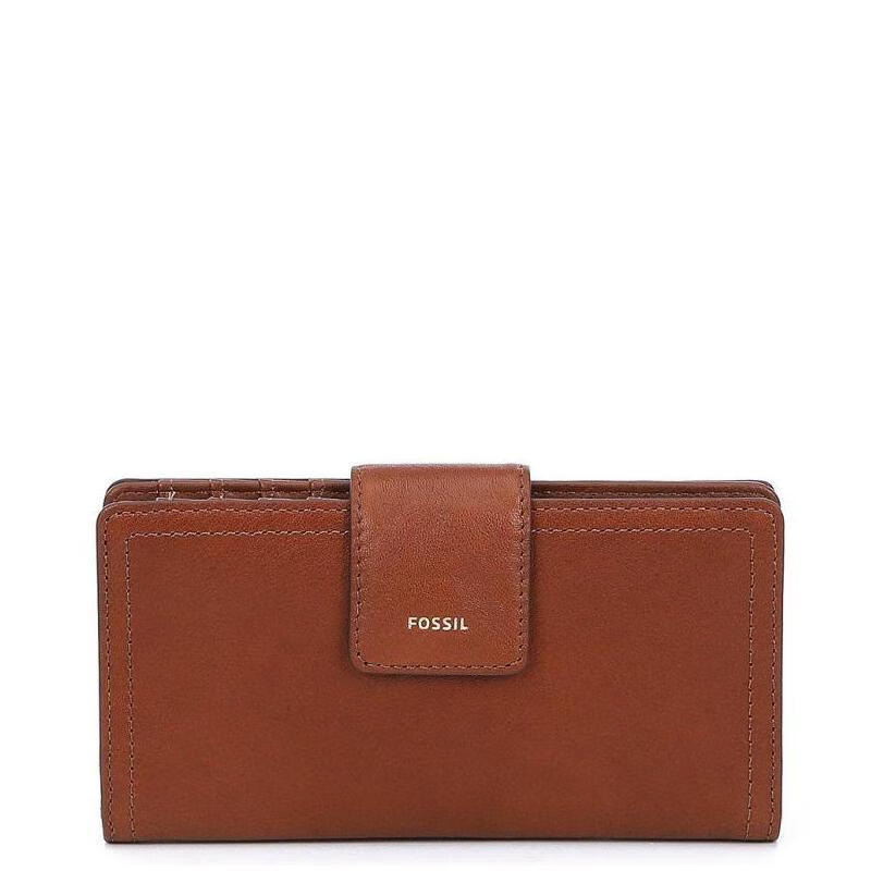 Fossil/Fossil Women's Wallet Two-fold Long Leather Portable Business Daily 5473328 Luxury Trendy Brand Brown