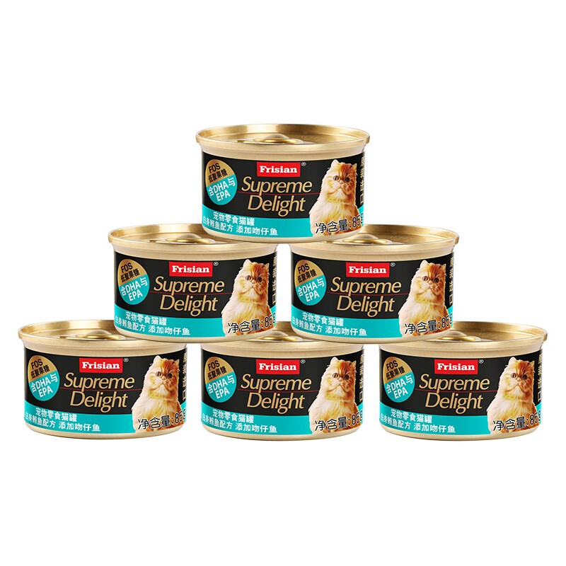 Frisian imported from Thailand, canned cat 85g*24 cans, white tuna + canned bream, cat food snacks, wet food