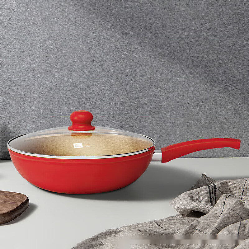 Miji Miji Life Golden Diamond Series non-stick wok 30cm electric ceramic stove special pot induction cooker wok soup pot Gold Diamond Series non-stick wok 30cm