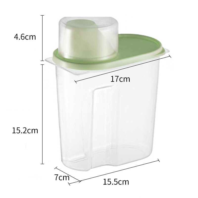 Mengting rice bucket grains and beans storage box insect-proof and moisture-proof household rice tank rice storage rice 1.9L4 only