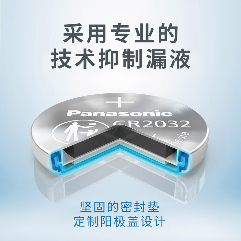 Panasonic CR2032 imported button battery 3V suitable for car key remote control watch computer motherboard electronic scale Xiaomi box CR2032 five pieces