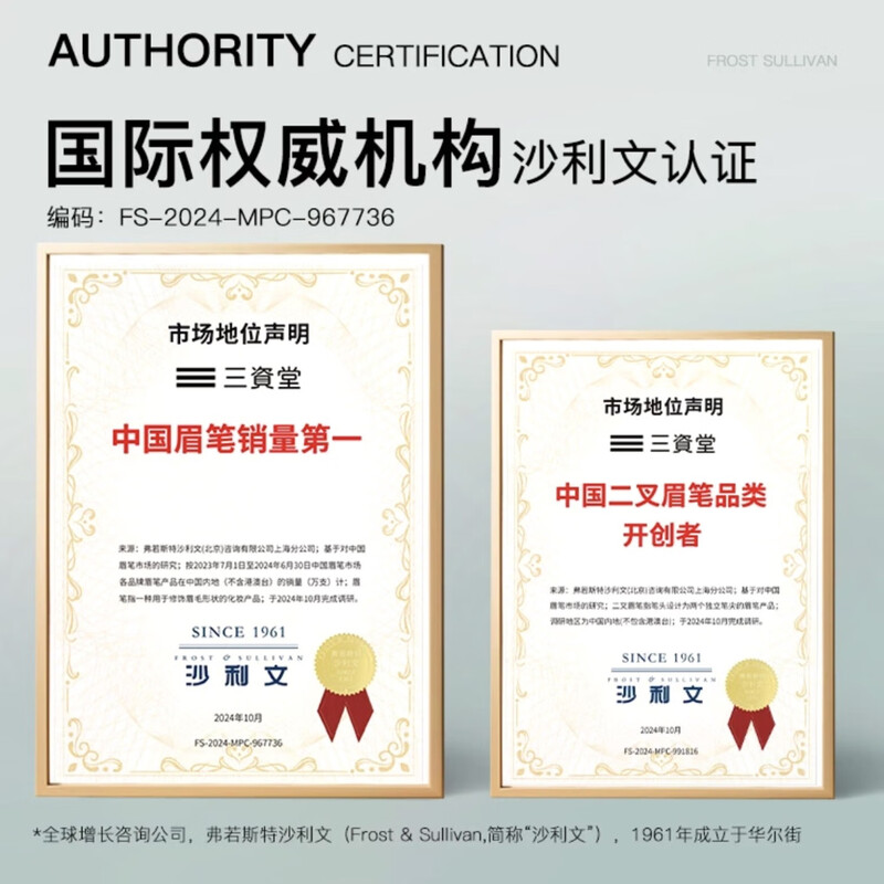 Sanzitang Two-pronged Eyebrow Pencil Elbow Soft Gray Black Natural Hair Color Long-lasting Waterproof and Sweatproof Wild Eyebrow Easy for Beginners to Use