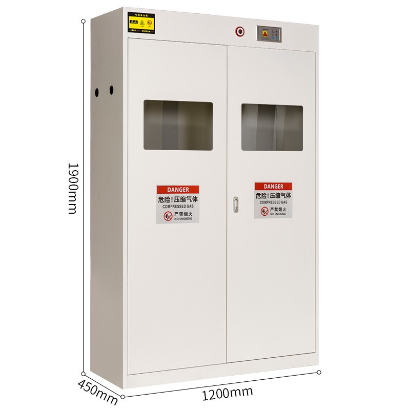 JINGDUN gas cylinder cabinet explosion-proof cabinet laboratory factory compressed gas storage safety cabinet gray and white three-bottle cabinet