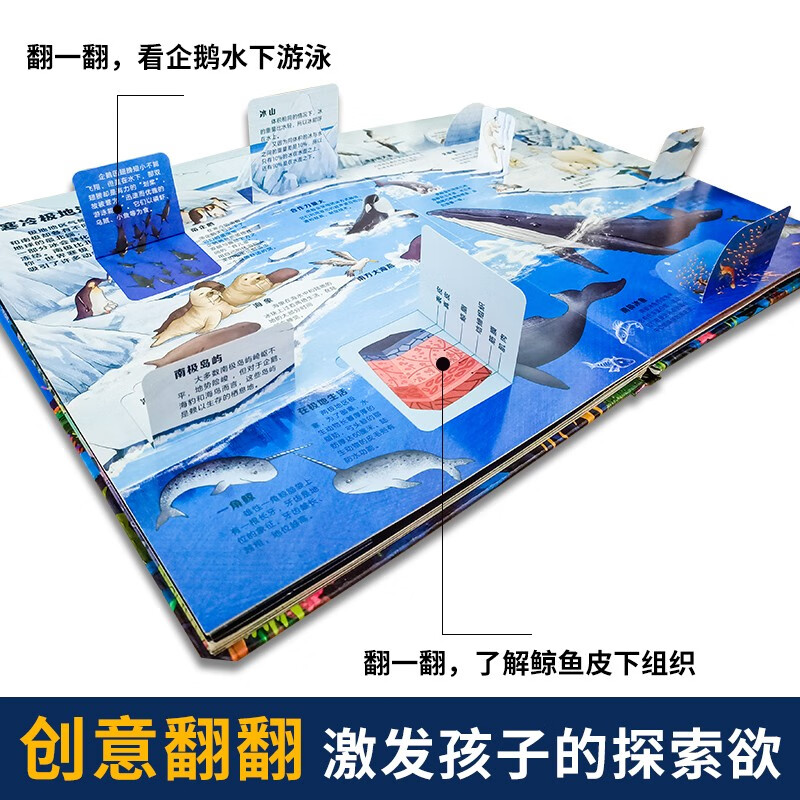 Unveiling the Ocean Children’s Science Book <The Big Ocean> 3D three-dimensional flip book 7 ocean themes 50 interactive mechanisms 100+ knowledge points Understanding the Ocean Science Encyclopedia Picture Book 3-6 years old Revealing the Ocean World Children’s Organ Book (green printing) Enlightenment children’s book for children aged 3-6