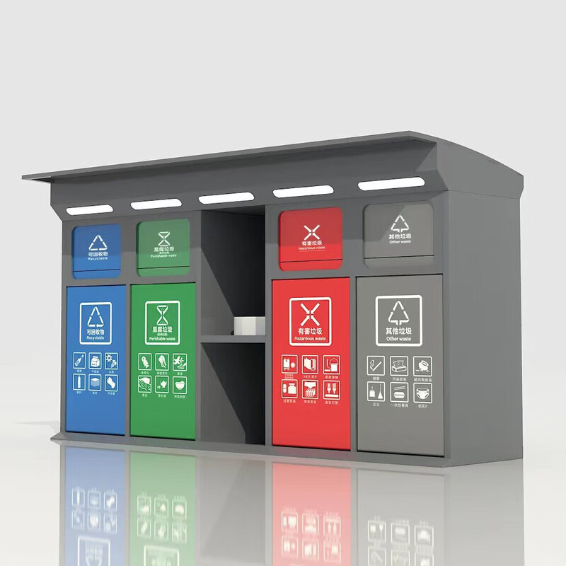 Noron custom-made outdoor garbage classification box garbage room community street recycling box domestic garbage collection point garbage room kiosk Style 1 Consult customer service for a quote