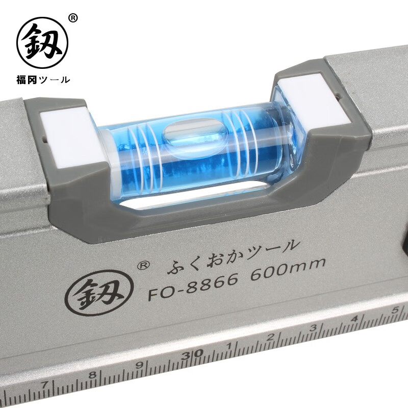 Fukuoka level high-precision household leveling meter fan small magnetic ruler multi-functional parallel decoration FO-8866 high-precision level 600mm