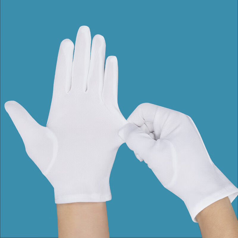 Xinyue Changhui Labor Protection Gloves White Gloves Thin Etiquette Gloves Wenwan Gloves Equestrian/Preview Gloves Men and Women/No Snaps 5 Pairs F31009