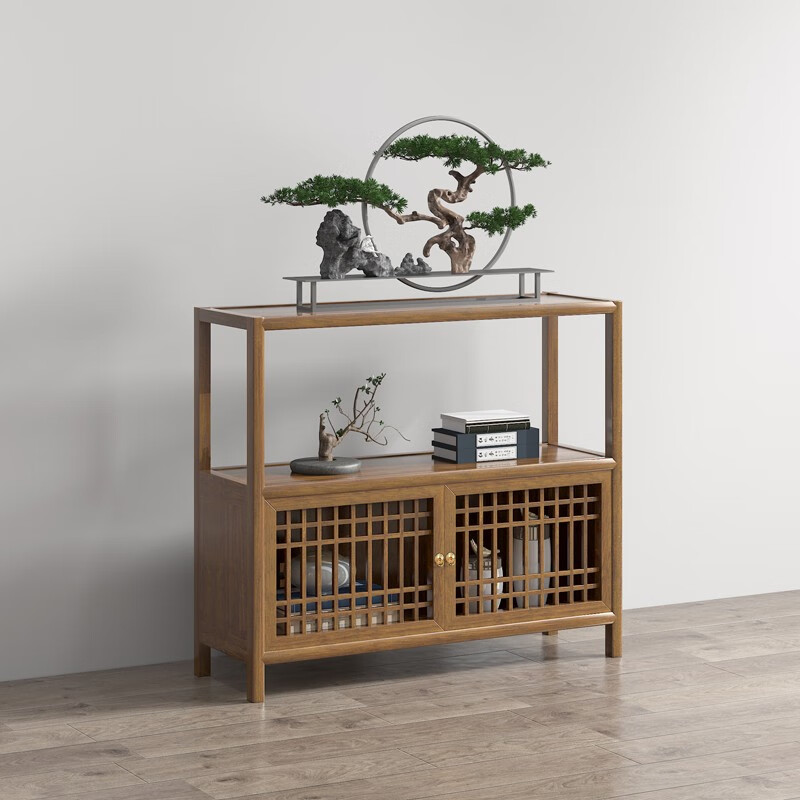 Taijiang Bogu rack, new Chinese style solid wood antique rack, multi-layer display cabinet, living room decorations, tea rack, Duobao Pavilion wine cabinet, bookshelf, new Chinese style Bogu rack, pair (2m)