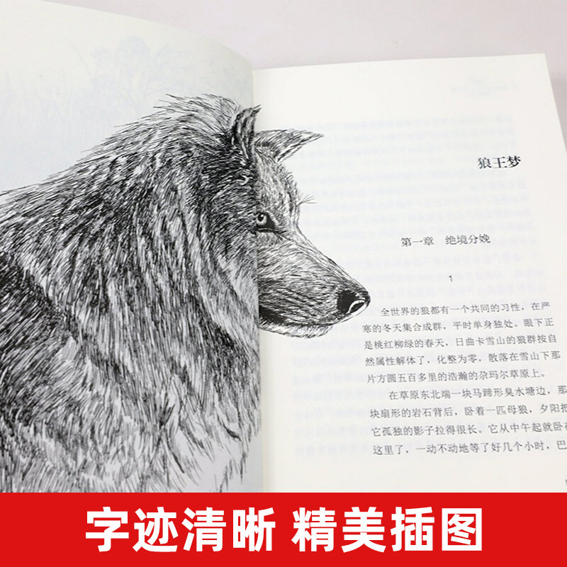 Dream of the Wolf King Shen Shixi's genuine animal novel series 8-10-12 year old children's literature 2021 new edition extracurricular book for primary and secondary school students in grades 3, 4, 5 and 6