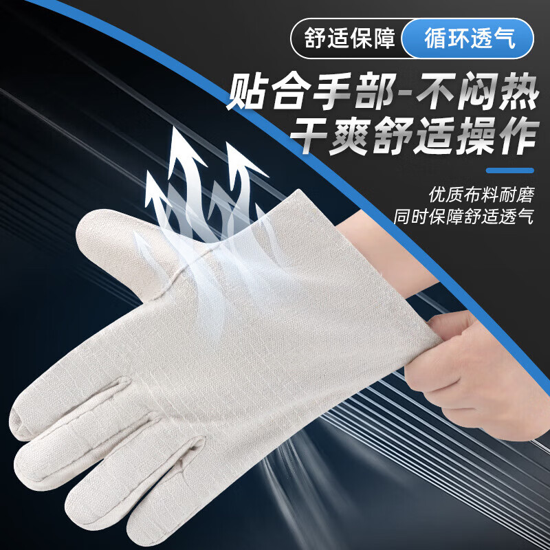 SHENGLI canvas gloves 10 pairs/pack, labor protection, thickened, wear-resistant and tear-resistant, welding handling protection, 24 lines, white armor, double-layer cotton, steel bar construction industry wholesale GCF240