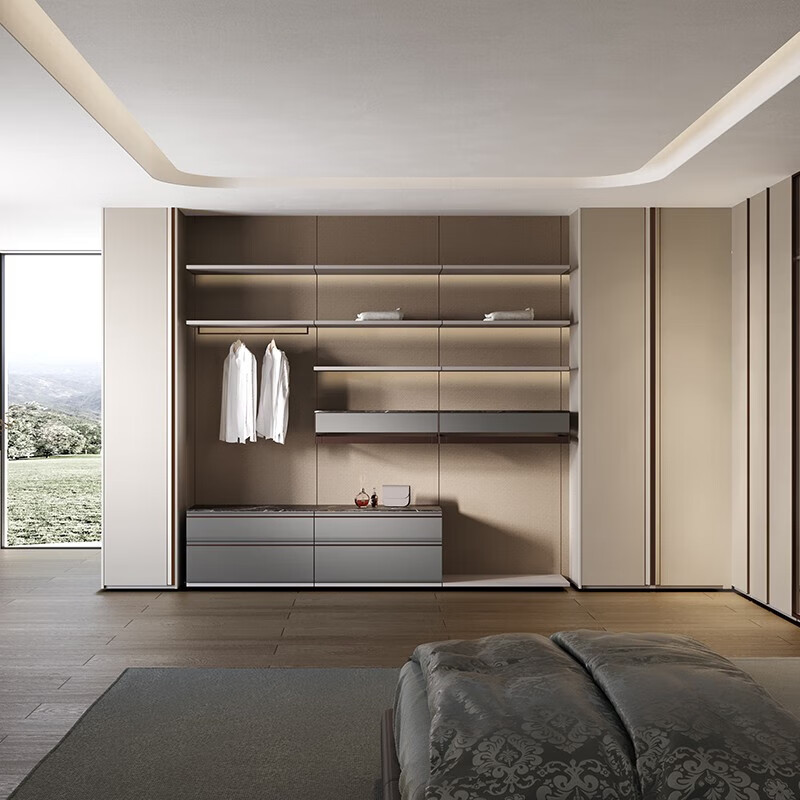 Oppein Wardrobe Customization Modern Light Luxury Style Bedroom Cloakroom Wardrobe Whole House Furniture Customization Chenhai Prepayment