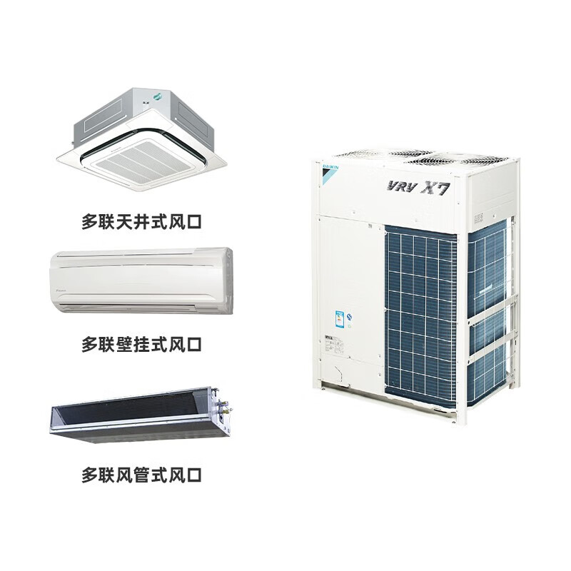 Daikin central air conditioner commercial mostly online Daikin multi-line VRV 10 hp 12 hp 14 hp 16 hp 18 hp 20 hp 22 hp one-to-one multi-frequency multi-split second-hand sample machine Please consult online customer service for indoor unit air outlet matching