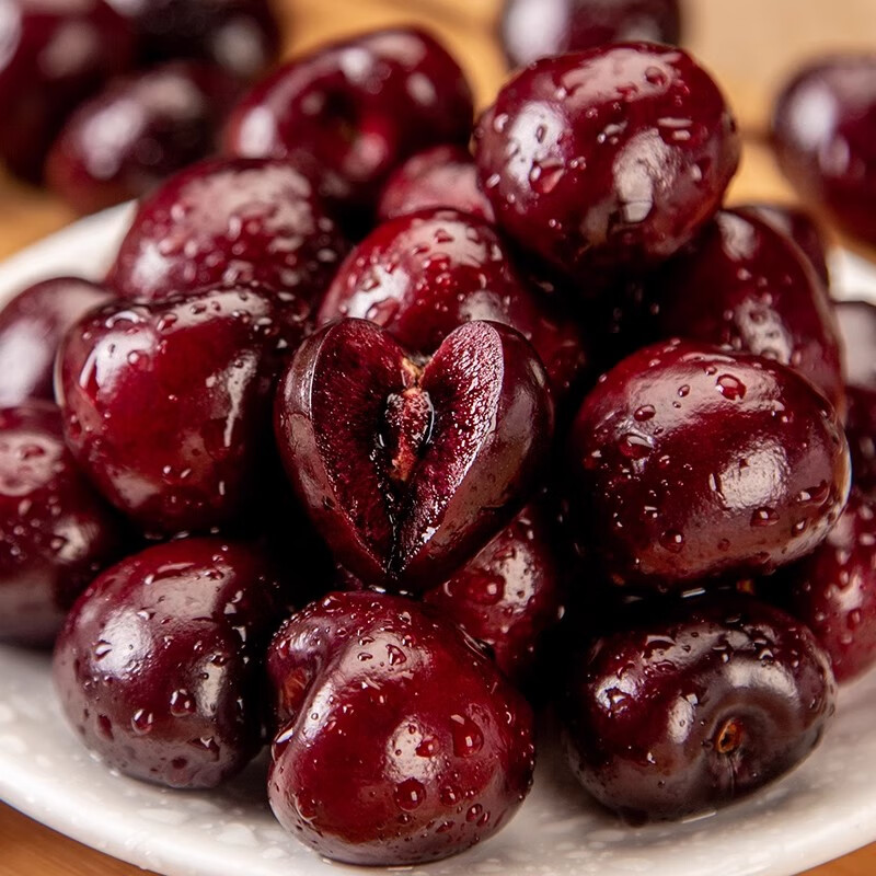 Chilean imported cherries JD/SF - next-day delivery to many places Fresh large cherry fruit gift box 5 catties (net weight) Gift box 4J level Super Big Mac Single fruit 32-34mm