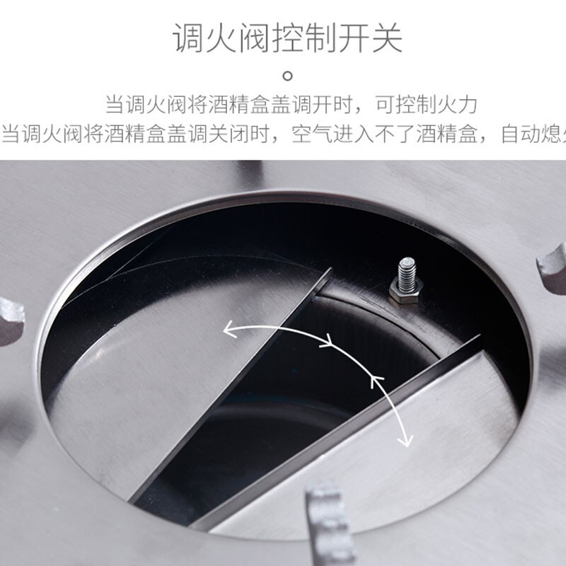 Shen Fu thickened stainless steel small hot pot solid liquid alcohol stove dry pot hotel dormitory household portable small hot pot silver drawer stove + soup colander chopsticks 18.5cm
