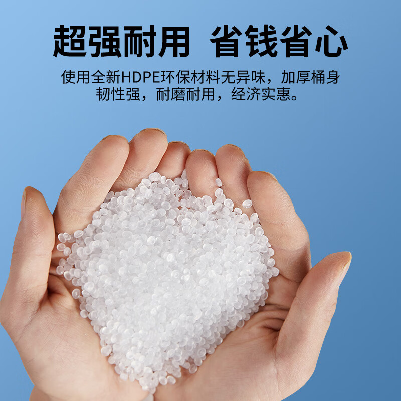 Supercloud (Shu Kou) Outdoor Trash Can Large Outdoor Sanitation Trash Can with Cover and Wheels Industrial Property Commercial Large Plastic Classification Trash Can 50L Extra Thick Type - Kitchen Waste