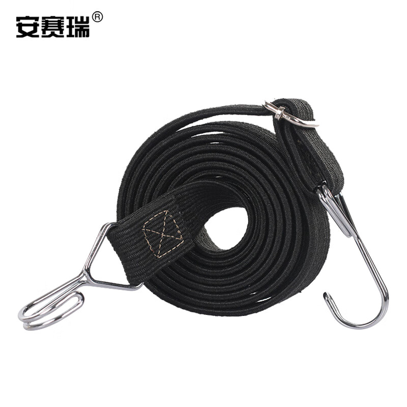 Ansery elastic binding rope adjustable elastic strap luggage cargo hook rope black 1 piece wide about 3cm long about 2m 2A01463