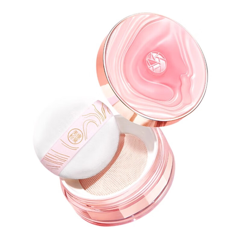 Meikang Fendai Meikang Fendai loose powder setting powder long-lasting oil control makeup waterproof non-removing makeup good night powder for oily and dry skin students two boxes of white roses