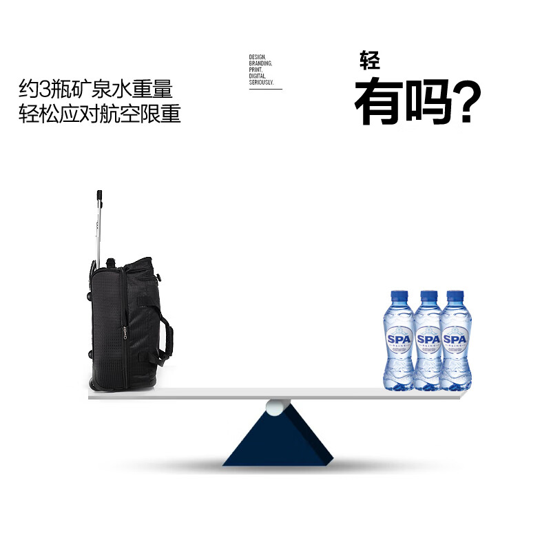 LUCKY CLUB trolley bag travel bag Oxford cloth portable canvas short-distance boarding backpack luggage bag 20 inches calm black