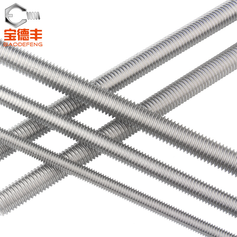 Baodefeng 201\/304 stainless steel thread screw 1 meter full thread thread screw ceiling screw M4M5M6M8M10 304 material-M24x3 meter (1 piece)