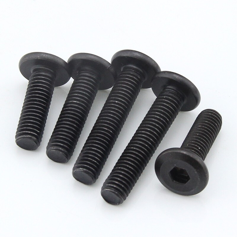 Haodong black furniture oblique large flat head hexagonal screws children's bed flat round head flat head edge bolts M3M4M5M6M8 8*20 10 pieces