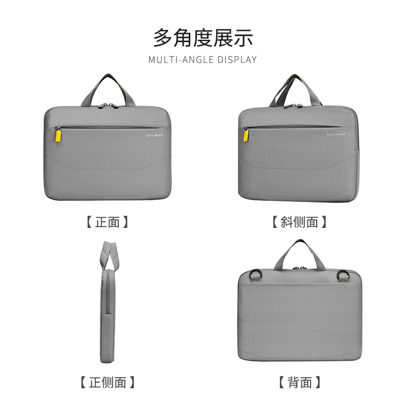 Samsonite Laptop Computer Bag Men's and Women's Shoulder Bag 14-inch Business Briefcase Apple Huawei Notebook Crossbody Bag