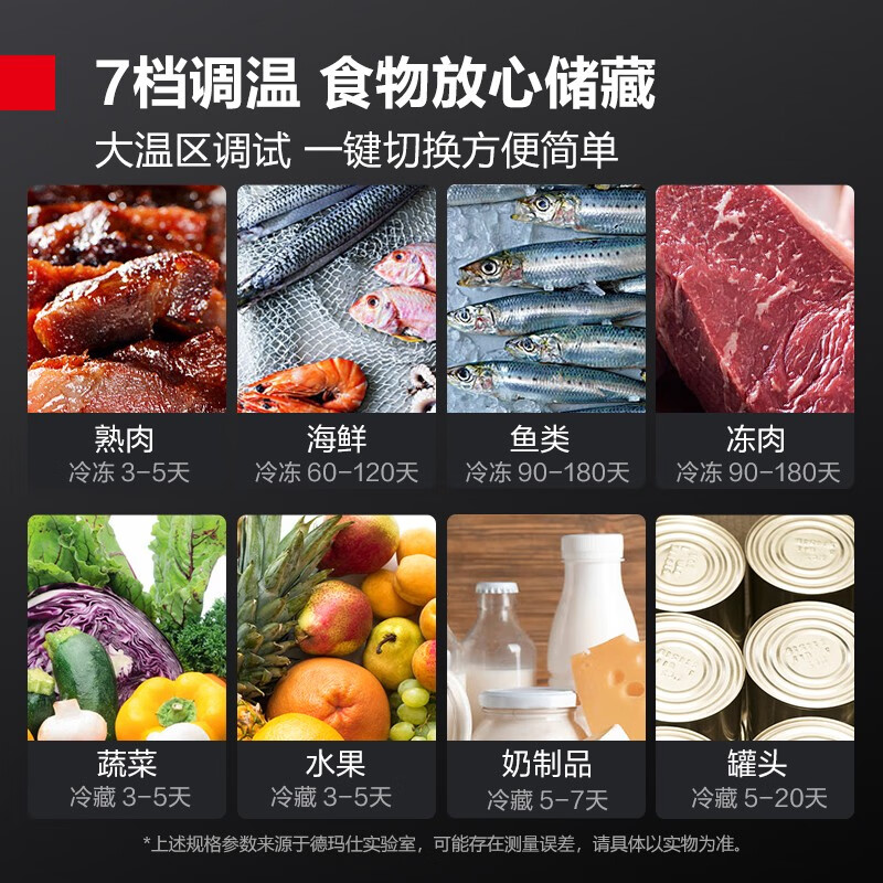 DEMASHI four-six-door freezer commercial display cabinet refrigerated vertical freezing and fresh-keeping cabinet kitchen stainless steel refrigerator large-capacity tall freezer commercial large-capacity large freezer dual temperature six doors丨1312L upper freezer and lower freezer KCD1.6L6-2W