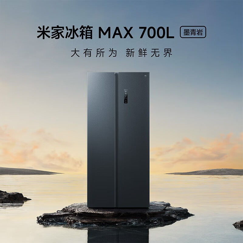 Mijia Xiaomi Refrigerator 700L Refrigerator Side-by-side Double Door Household Large Capacity Sterilization and Deodorization Air-cooling Frost-free Trade-in State Subsidy Level One Energy Efficiency BCD-700WMSA