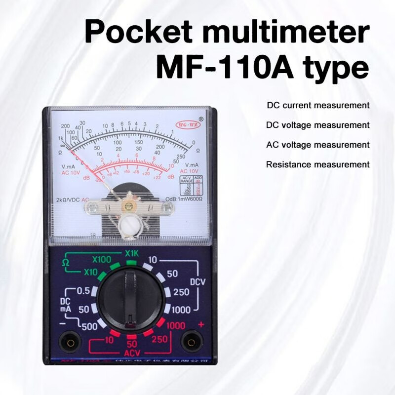 DIYMORE Pocket Small Mini Portable Student Home Handheld 110a Pointer Voltage Multimeter Bring Your Own AA Battery