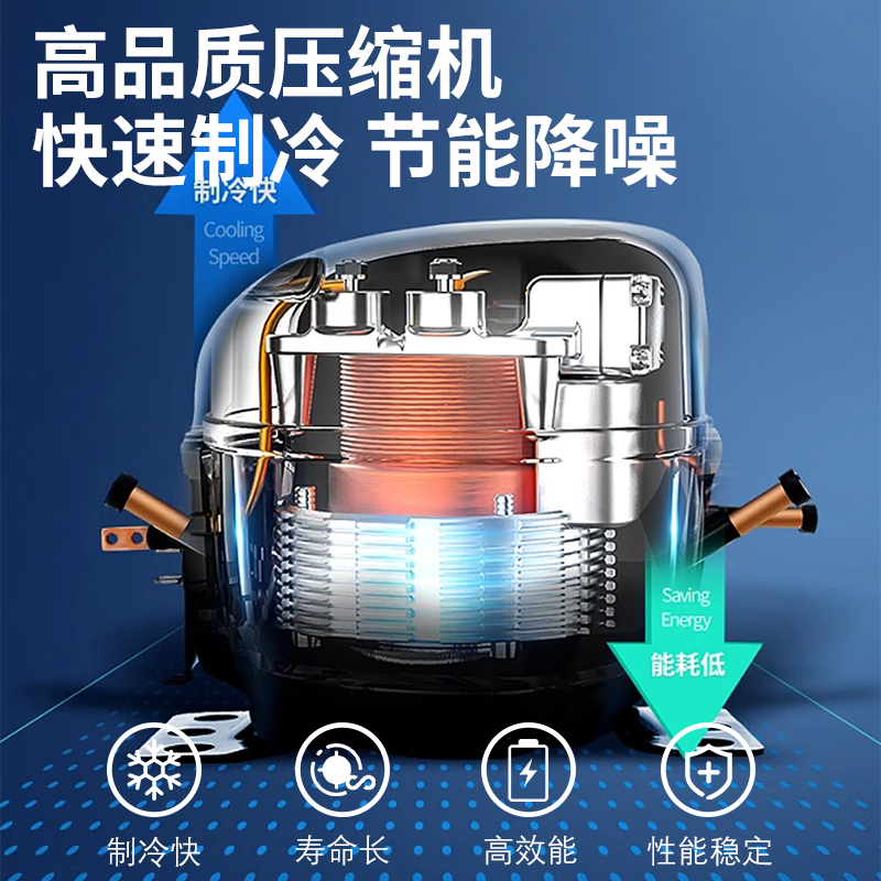 Royalstar Freezer Commercial Large Capacity Full Freezer Horizontal Freezer Household Refrigerated Freezer Dual-purpose Freezer Dual Temperature Commercial Large Freezer Freezer Display Cabinet 288 Liter Single Temperature Level 1 Energy Efficiency