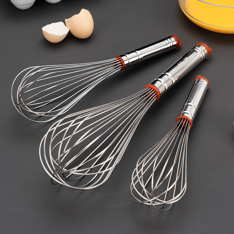 Shuyu British 304 stainless steel egg beater manual mixing stick small egg mixer egg pump home baking mini 14-inch 304 stainless steel egg beater