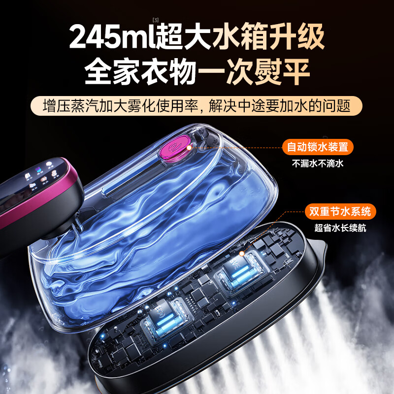 Quan Shang German brand丨Folding portable garment ironing machine household ironing machine large steam electric iron 2026 new dry and wet dual-use care machine business trip ironing artifact
