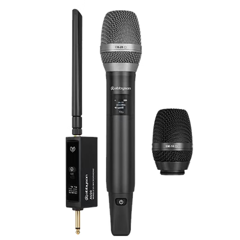 Yixun condenser microphone dynamic large diaphragm condenser microphone indoor and outdoor microphone live broadcast karaoke recording national anchor dedicated Aberson AU20 one-to-one wireless microphone