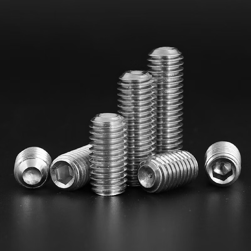 Weiwang 304 stainless steel concave end hexagon socket screw set screw machine meter screw headless screw fastener M4*6 (100 pieces)