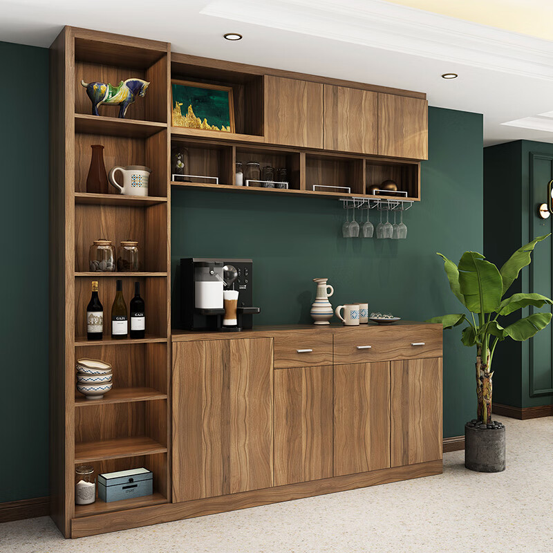 Sophia retro sideboard wine cabinet wall-mounted multi-functional storage economical entryway shoe cabinet American wooden red wine cabinet custom gold