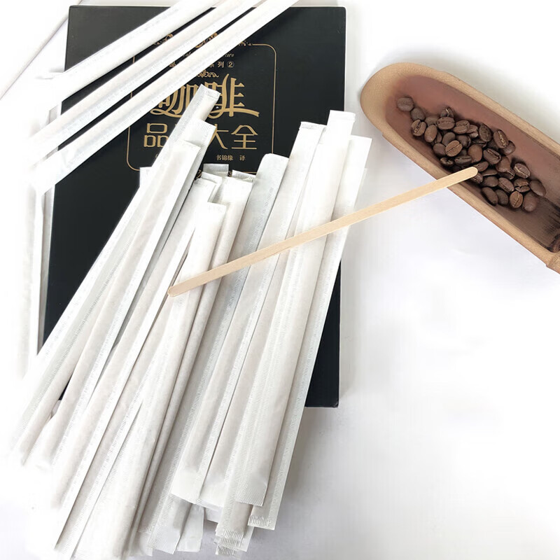 Ogilvy Disposable Coffee Stirring Stick Wooden Coffee Stirring Stick 14cm 200 Count Boxed Individually Packaged