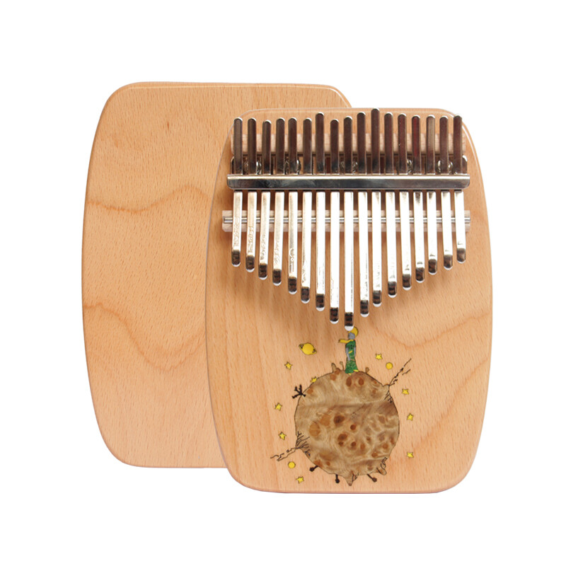 Mr.mai kalimba sends teaching music sheet to adults, students, children, thumb piano, finger piano, kalimba, super easy to learn musical instrument, 17-tone little prince, beech wood
