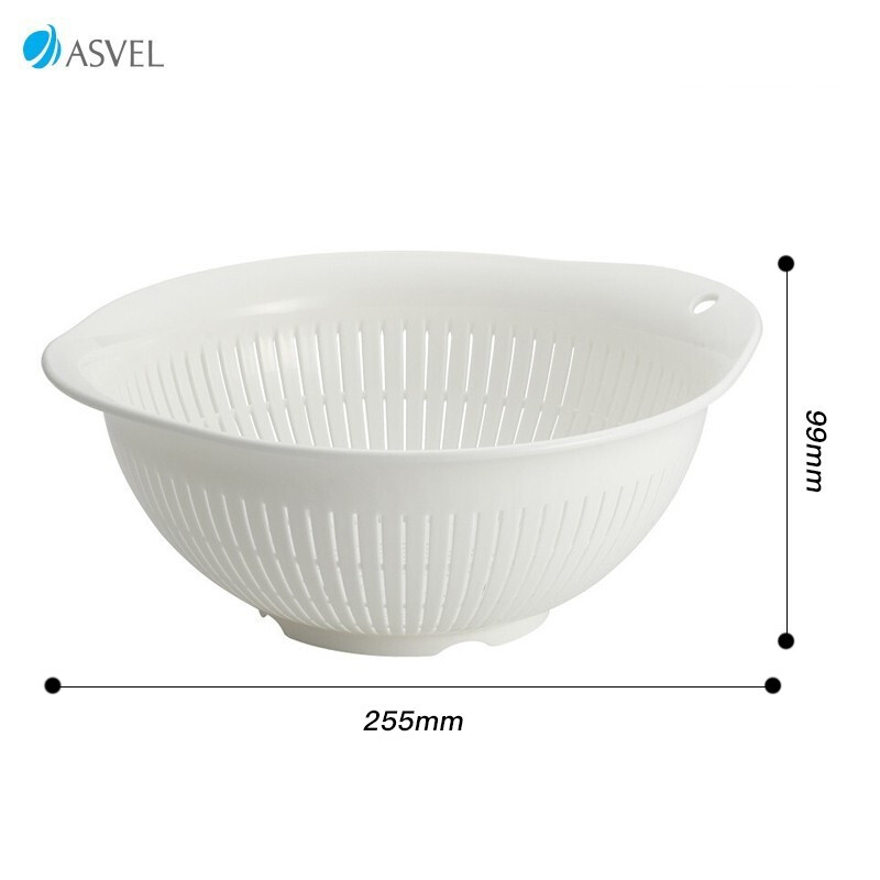 ASVEL sink drain basket vegetable basin kitchen household fruit and vegetable rice washing basket double layer imported from Japan