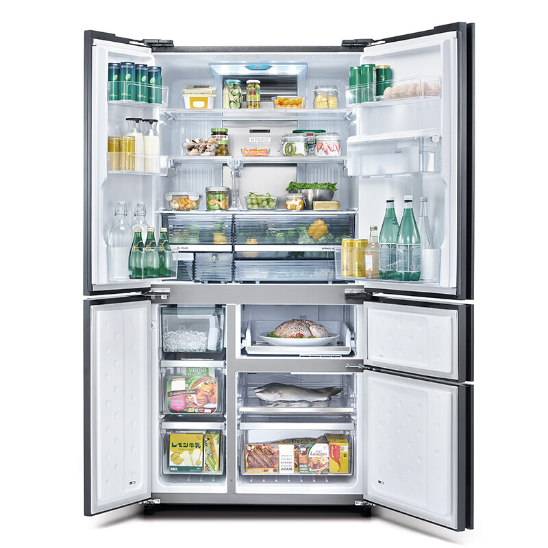 Sharp imported whole machine, five-door Japanese-style multi-door 657-liter large refrigerator, PCI plasma cluster technology, dual odor removal, independent greenhouse, automatic ice making SJ-DX80A-RD