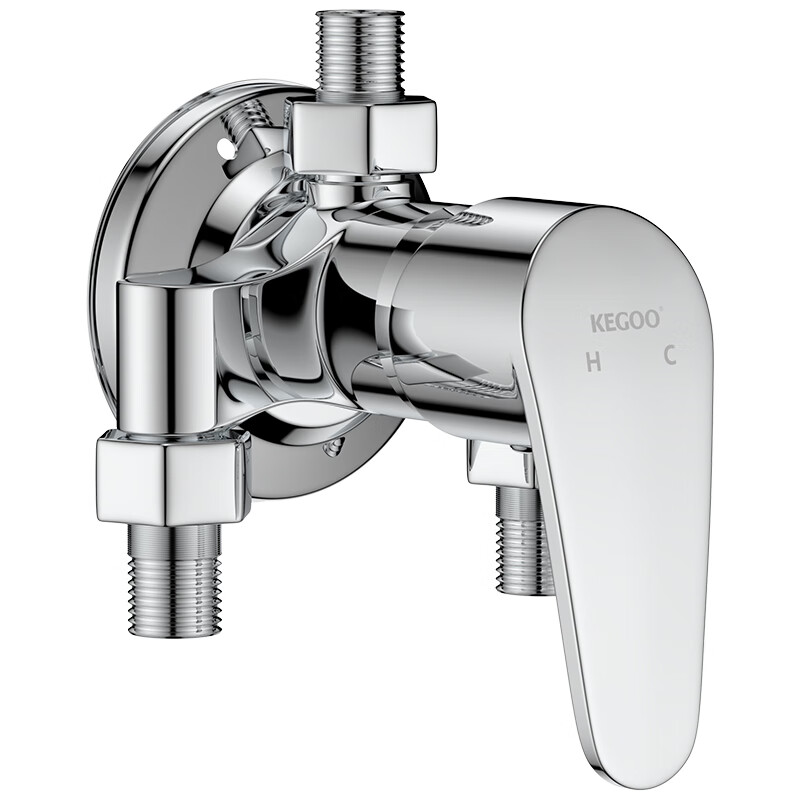Kegoo Brass Mixing Valve Bathroom Shower Faucet Exposed Bathroom Shower Hot and Cold Switch Faucet K3014