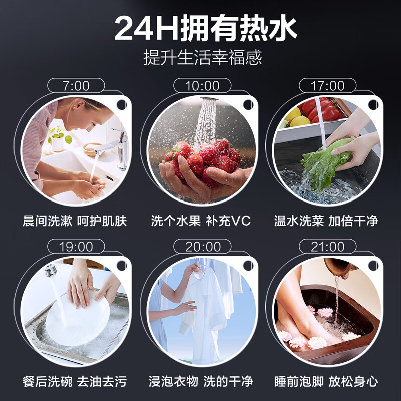 A.O.SMITH 6-liter small kitchen treasure Jingui inner tank electric water heater 2kW fast heating energy-saving heat preservation installed under the basin top water outlet EWH-6B2 water storage type