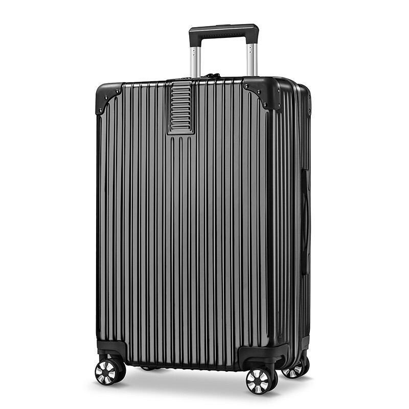 Fandia suitcase men's 28-inch universal wheel trolley case women's large-capacity suitcase password box leather suitcase black