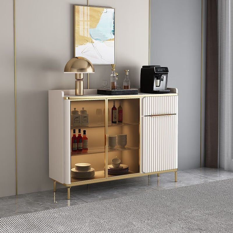 Platinum Italian style ins style slate multi-functional sideboard against the wall small apartment living room storage tea wine cabinet kitchen cupboard 120 long * 40 thick * 95 high package installation