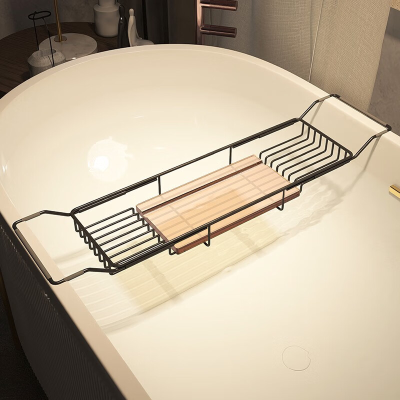 Aoyanlai bathtub storage rack bathtub storage rack telescopic multifunctional bathroom bathtub mobile phone on bathroom shelf floor-standing towel rack bathtub storage rack white